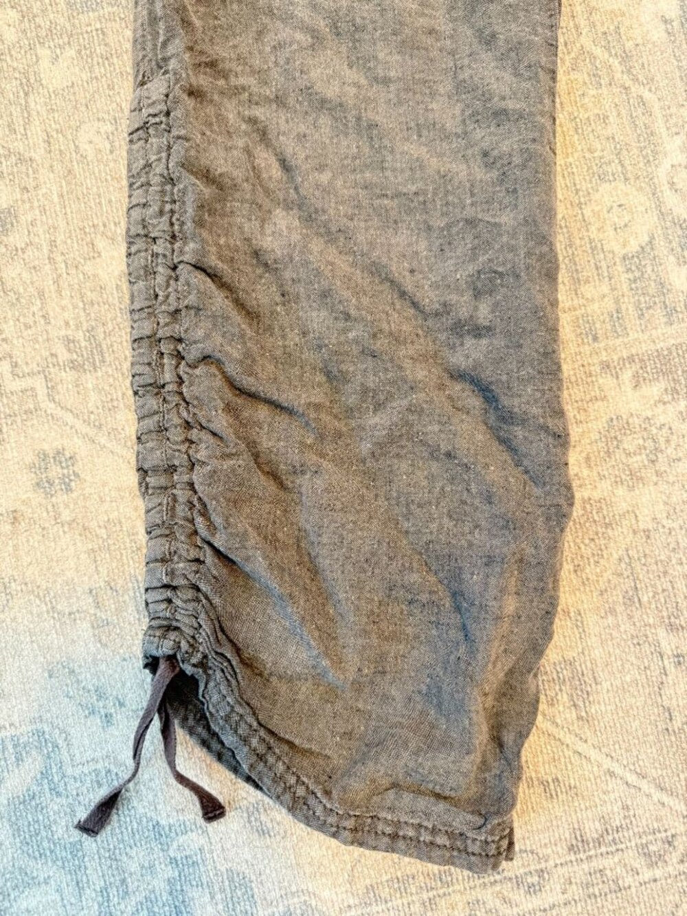 Toad & Co Women's Lina Linen Pull On Pants Medium Brown Lagenlook Coastal - Picture 5 of 11